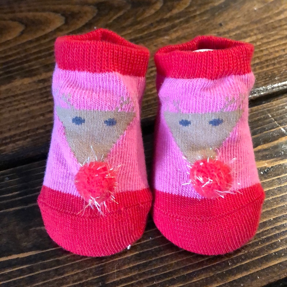 Country Kids Reindeer Organic Baby Socks 0-3M